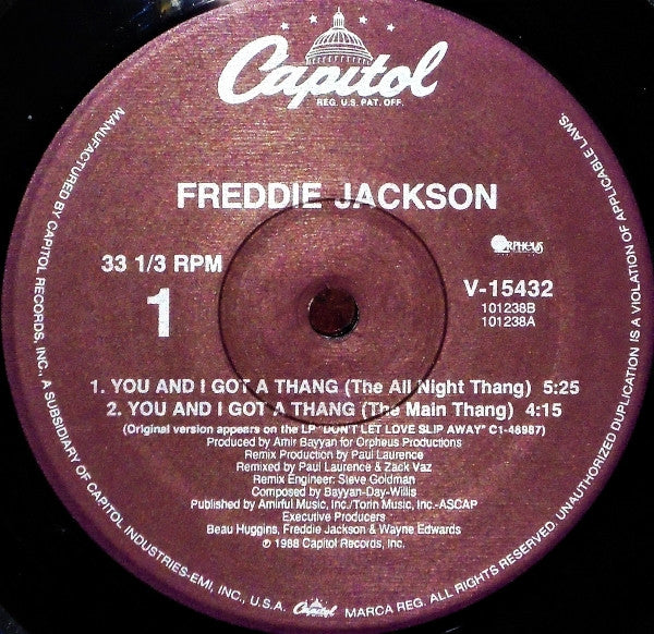 Freddie Jackson - You And I Got A Thang