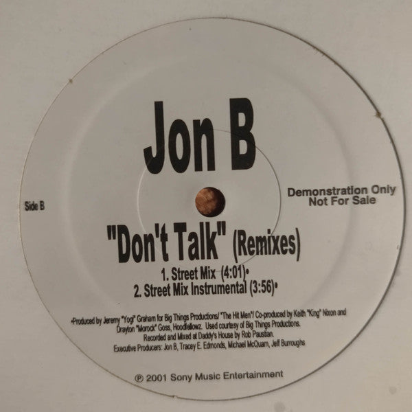 Jon B - Don't Talk (Remixes)
