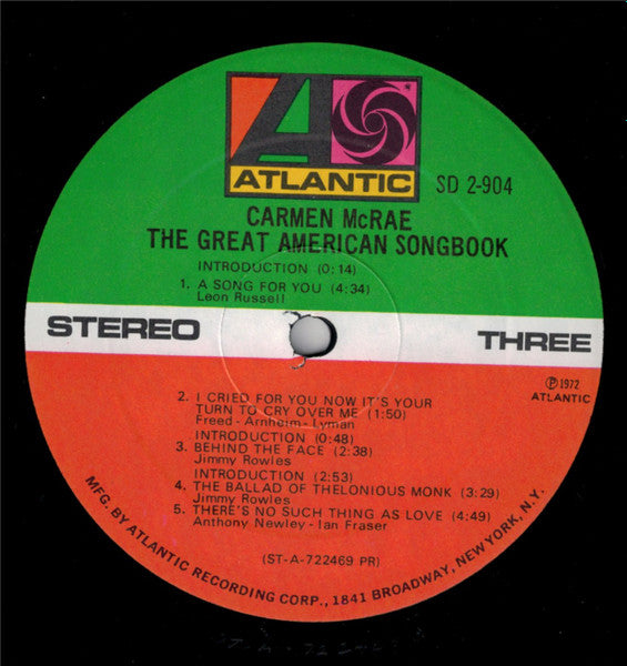 Carmen McRae - The Great American Songbook