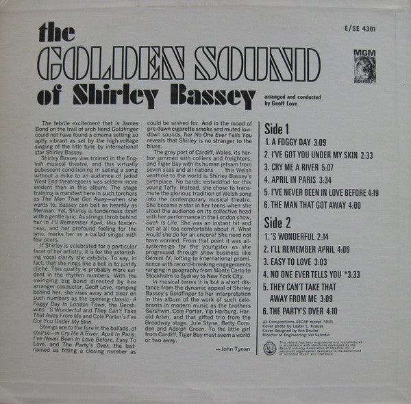 The Golden Sound Of Shirley Bassey