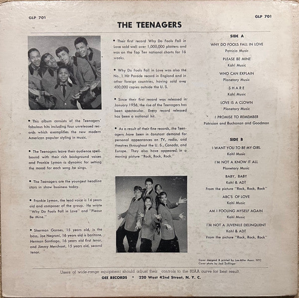 Frankie Lymon & The Teenagers - The Teenagers Featuring Frankie Lymon