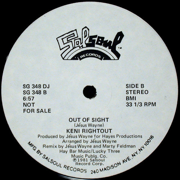 Keni Rightout - Right Now (I Really Feel I Can Change Your Mind)