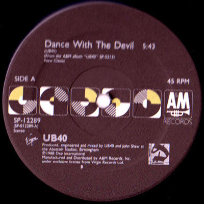 UB40 - Dance With The Devil / Red Red Wine