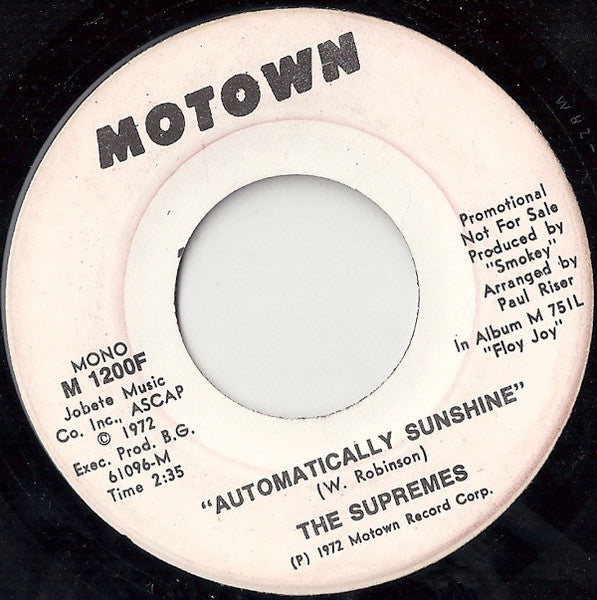 The Supremes - Automatically Sunshine