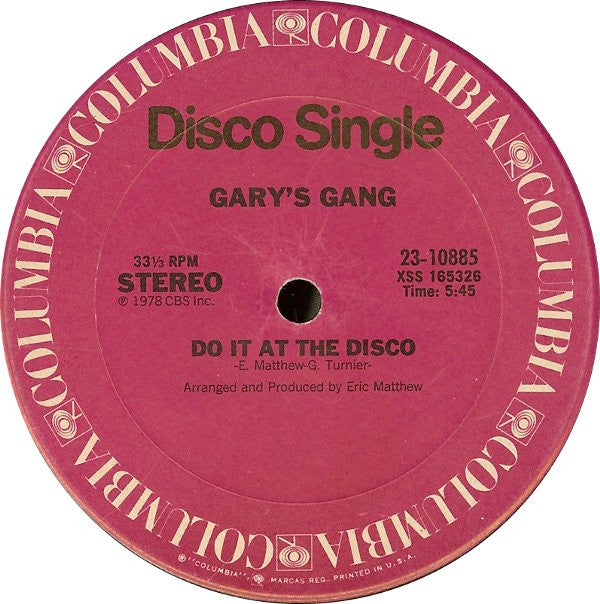 Gary's Gang - Keep On Dancin' / Do It At The Disco