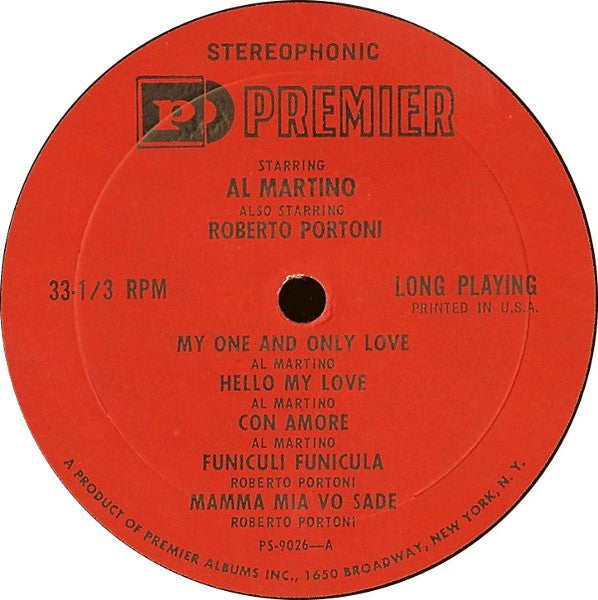 Starring Al Martino / Also Starring The Magic Voice Of Roberto Portoni