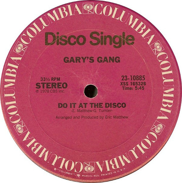 Gary's Gang - Keep On Dancin' / Do It At The Disco