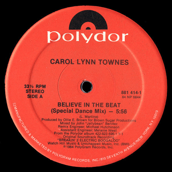 Carol Lynn Townes - Believe In The Beat