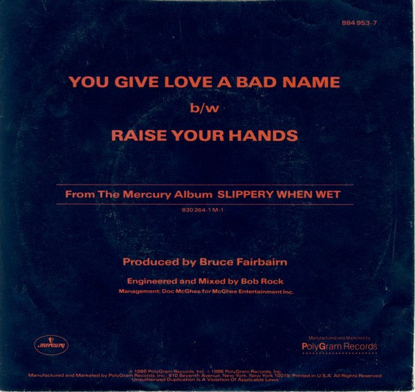 Bon Jovi - You Give Love A Bad Name