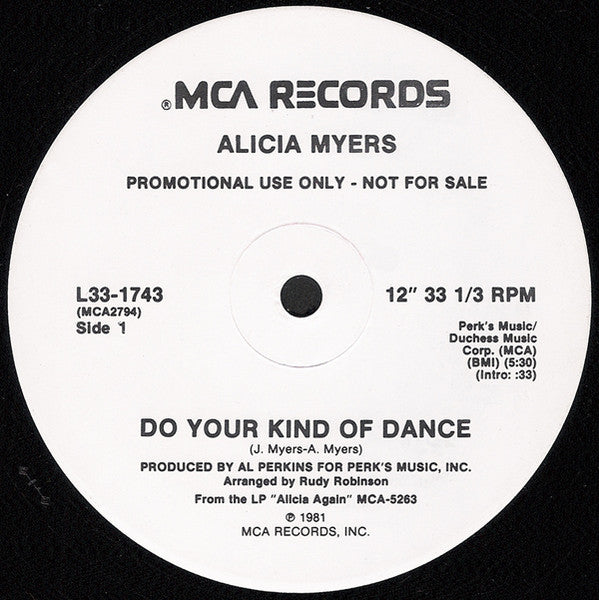 Alicia Myers - Do Your Kind Of Dance