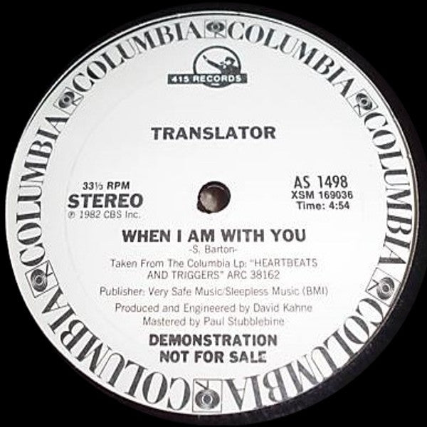 Translator (3) - Everywhere That I'm Not / When I Am With You