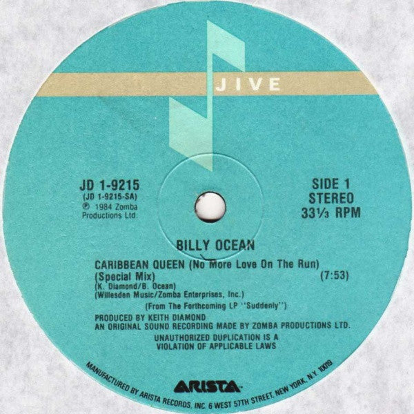 Billy Ocean - Caribbean Queen (No More Love On The Run)