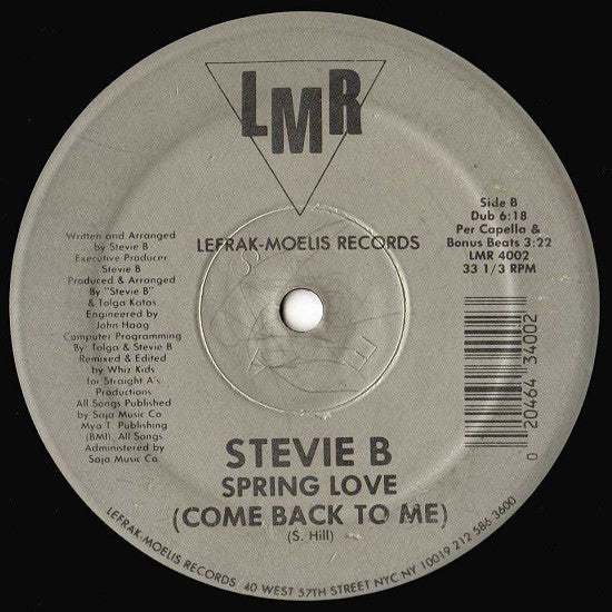 Stevie B - Spring Love (Come Back To Me)
