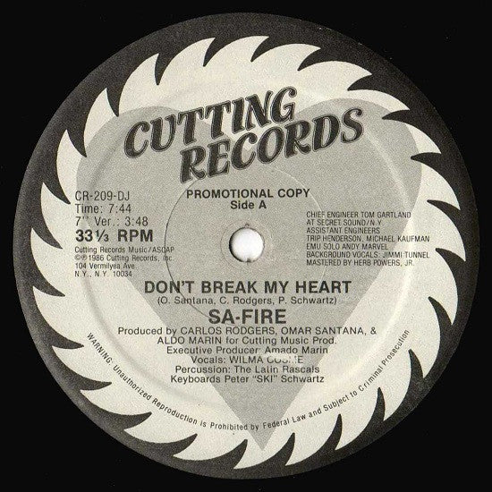 Safire - Don't Break My Heart