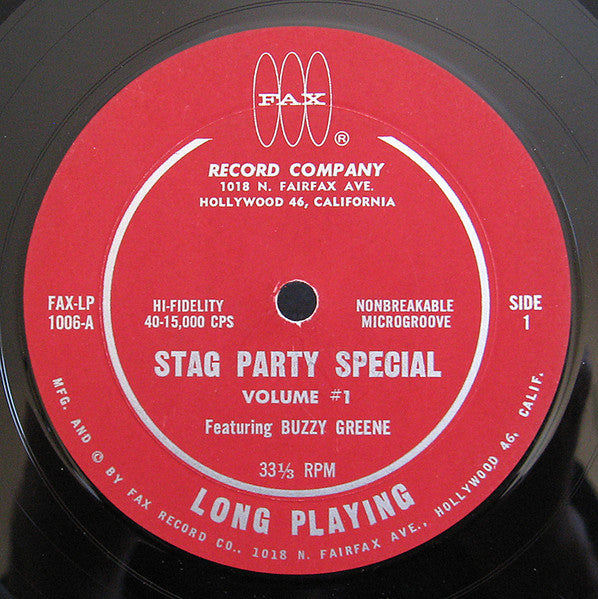 Buzzy Greene - Stag Party Special Volume One