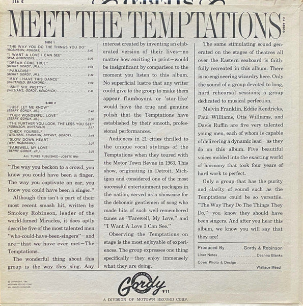 The Temptations - Meet The Temptations