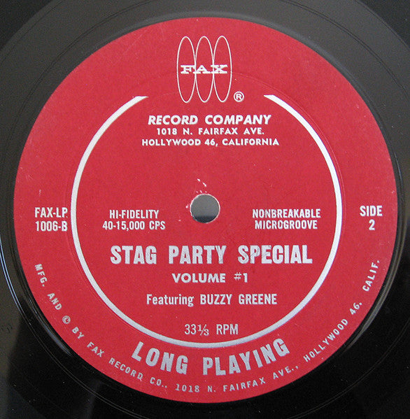Buzzy Greene - Stag Party Special Volume One