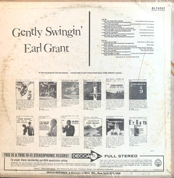 Earl Grant - Gently Swingin'