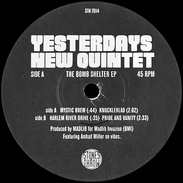 Yesterdays New Quintet - Bomb Shelter EP