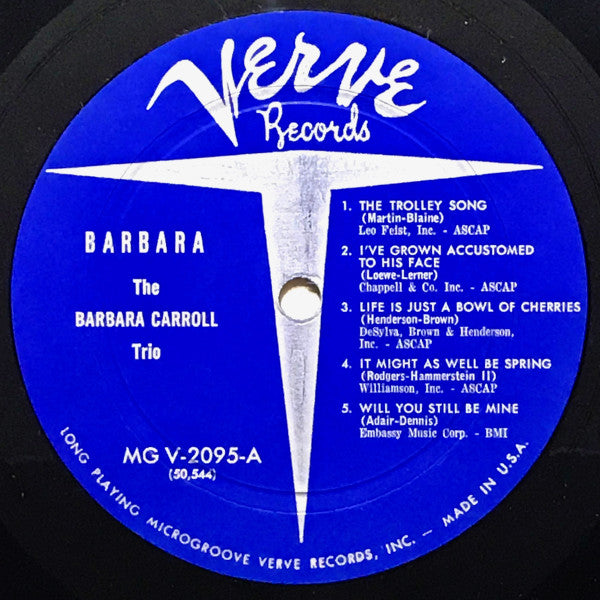 Barbara Carroll Trio - Barbara