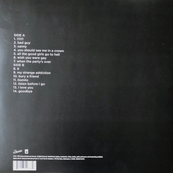Billie Eilish - When We All Fall Asleep, Where Do We Go?