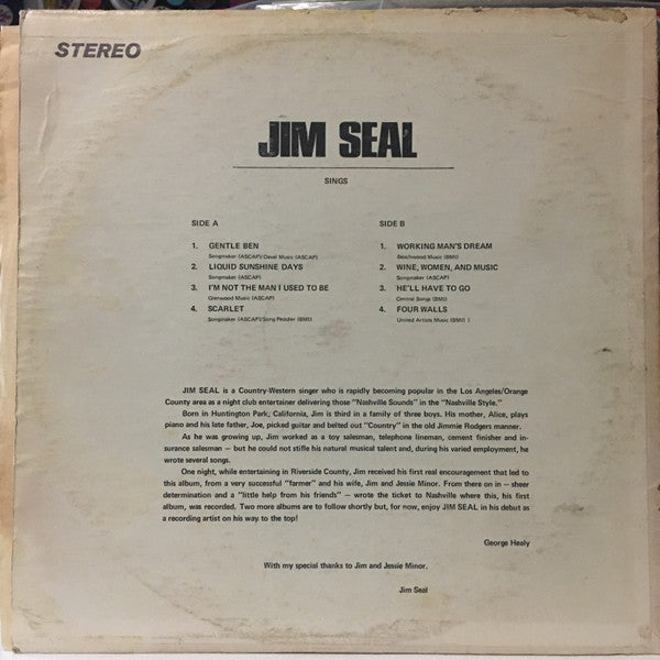 Jim Seal - Sings