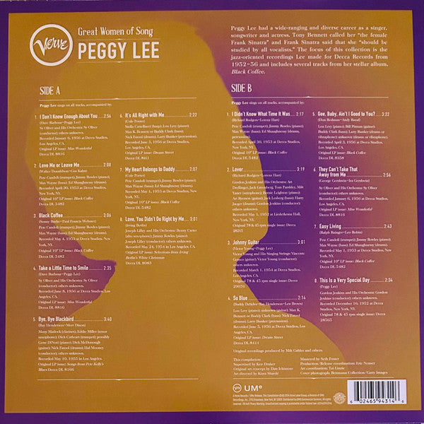 Great Women Of Song: Peggy Lee