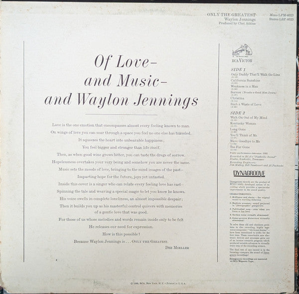 Waylon Jennings - Only The Greatest