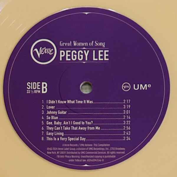 Great Women Of Song: Peggy Lee
