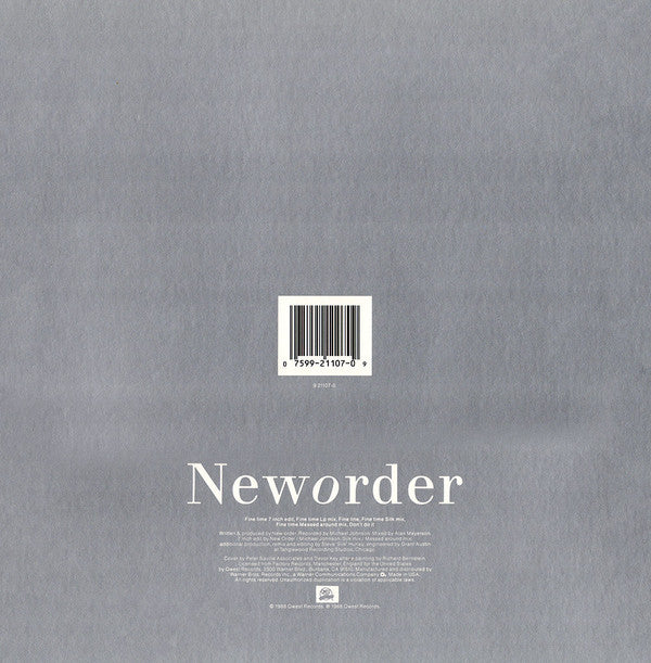 New Order - Fine Time
