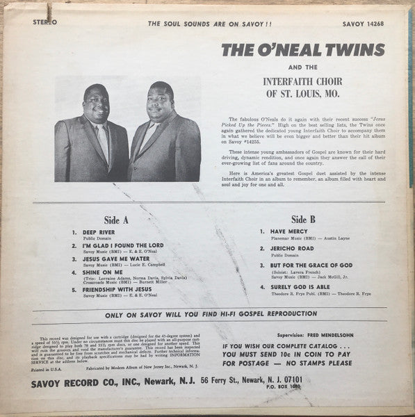 The O'Neal Twins - The O'Neal Twins and The Interfaith Choir Of St. Louis, MO.