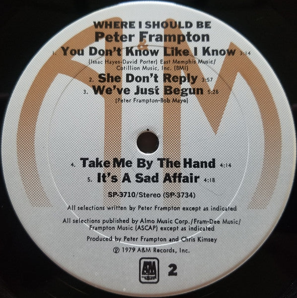 Peter Frampton - Where I Should Be