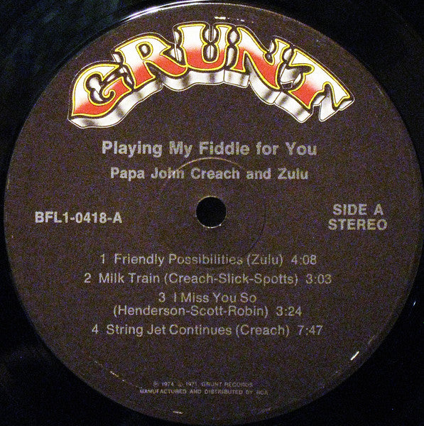 Papa John Creach - Playing My Fiddle For You