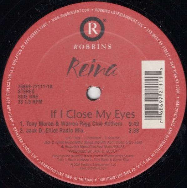 Reina - If I Close My Eyes