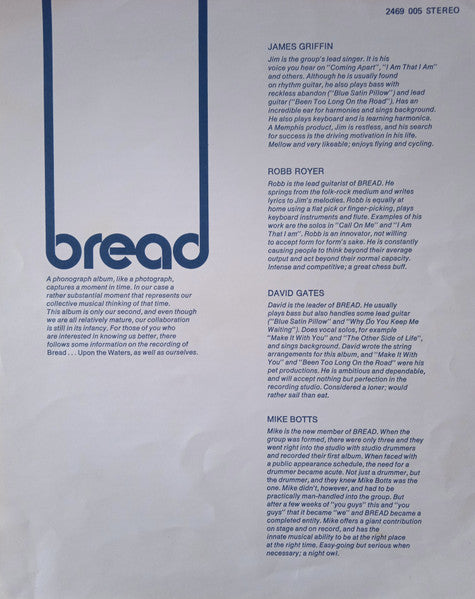 Bread - On The Waters
