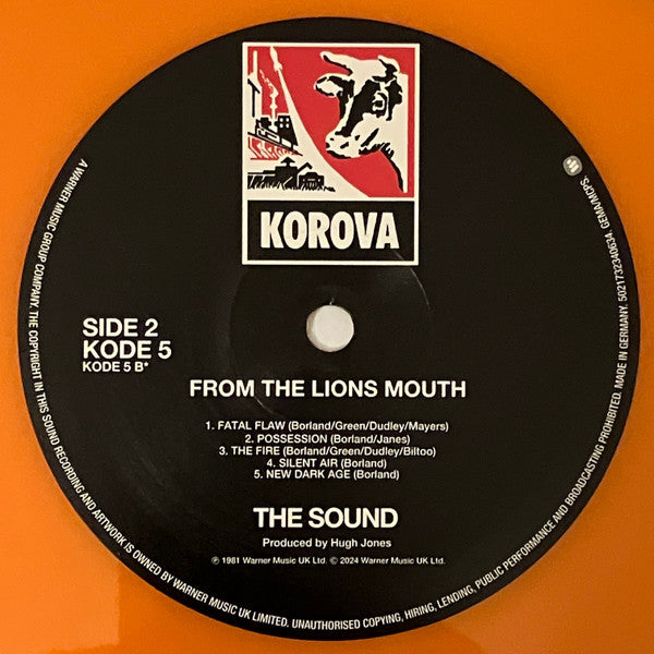 The Sound (2) - From The Lions Mouth [ORANGE VINYL]