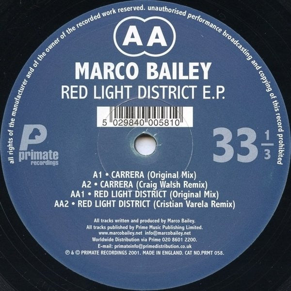 Marco Bailey - Red Light District EP