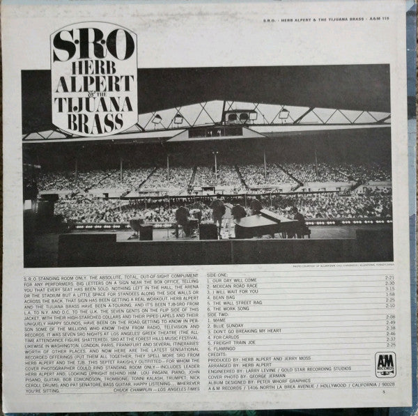 Herb Alpert & The Tijuana Brass - S.R.O.