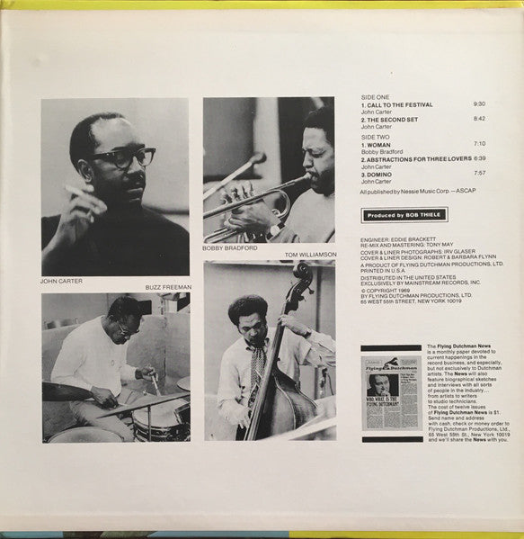 John Carter & Bobby Bradford Quartet - Flight For Four [WHITE LABEL PROMO, 1969]