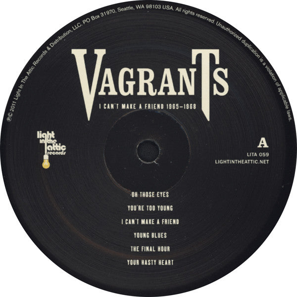 The Vagrants - I Can't Make A Friend 1965-1968