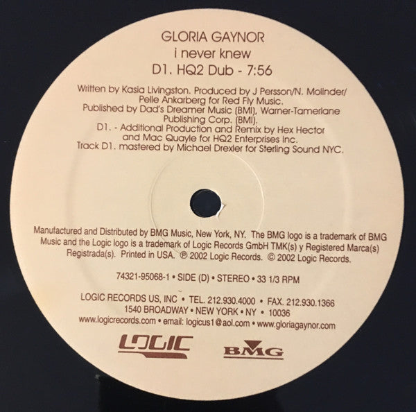 Gloria Gaynor - I Never Knew