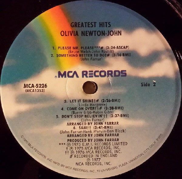 Olivia Newton-John's Greatest Hits: O N J