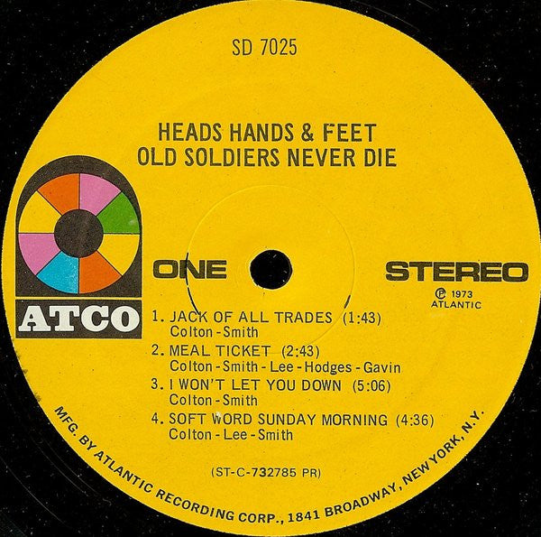 Heads Hands & Feet - Old Soldiers Never Die
