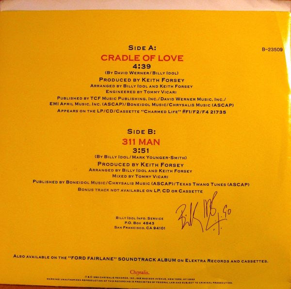 Billy Idol - Cradle Of Love