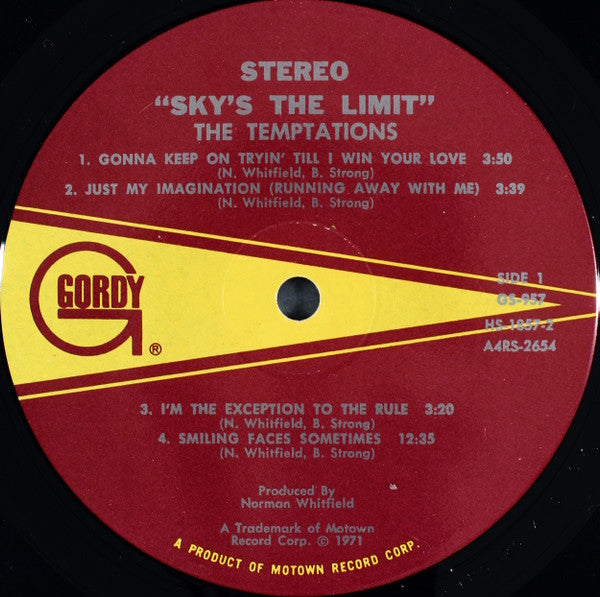 The Temptations - Sky's The Limit