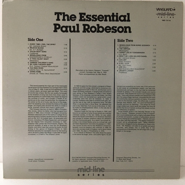 The Essential Paul Robeson