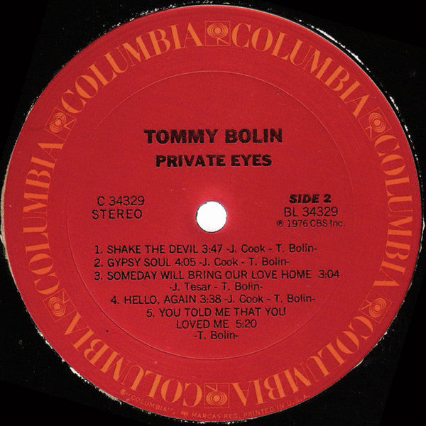 Tommy Bolin - Private Eyes