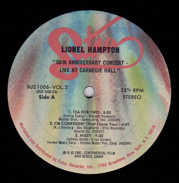 Lionel Hampton - 50th Anniversary Concert Live At Carnegie Hall