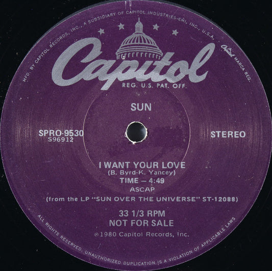 Sun (7) - I Want Your Love