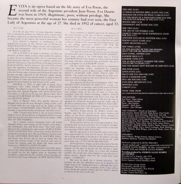Andrew Lloyd Webber - Evita: Premiere American Recording